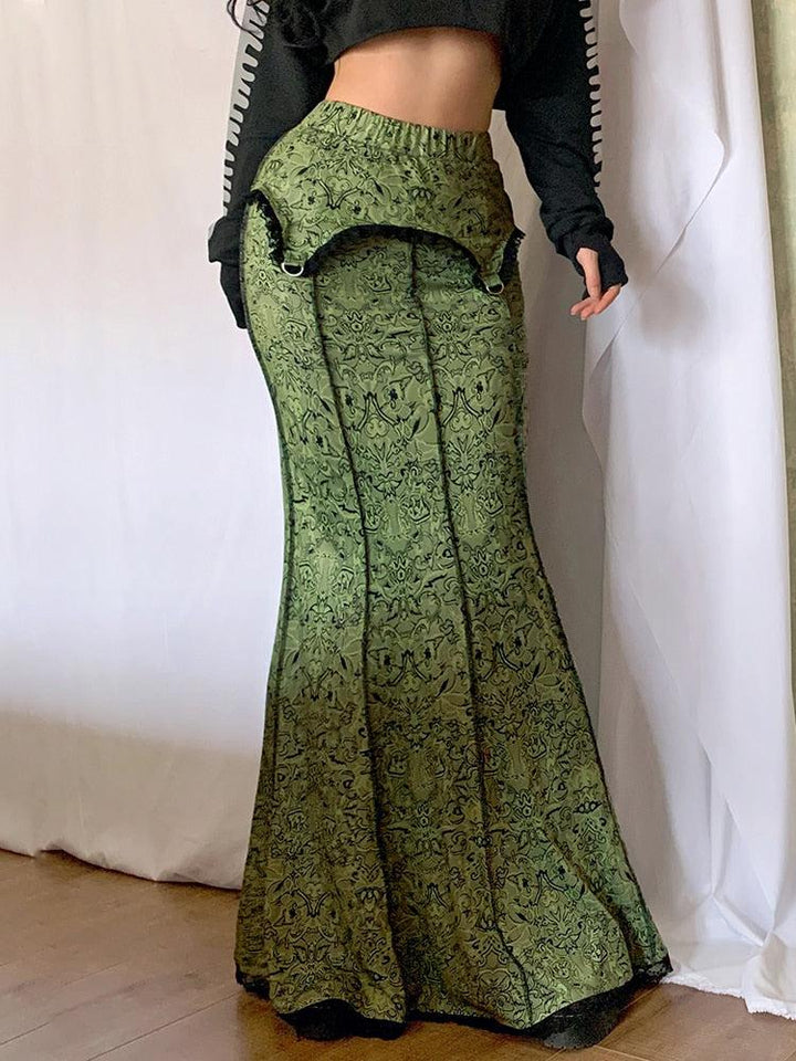 Vintage Slim Fit Maxi Skirt - Vedlit