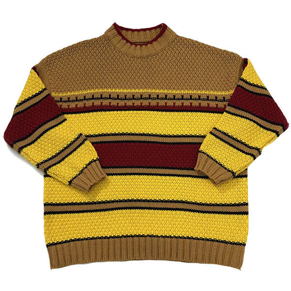 Vintage Striped Oversized Sweater - Vedlit