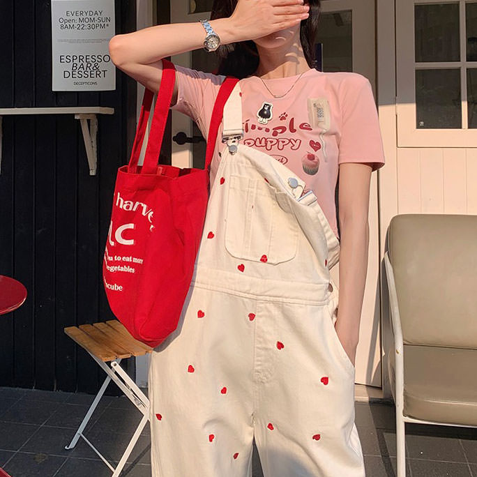 Vintage Red Hearts Jumpsuit - Vedlit