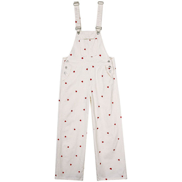 Vintage Red Hearts Jumpsuit - Vedlit