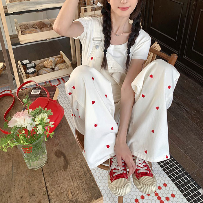 Vintage Red Hearts Jumpsuit - Vedlit