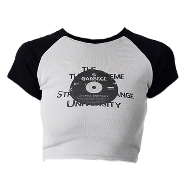 Vinyl Print Crop Top - Vedlit