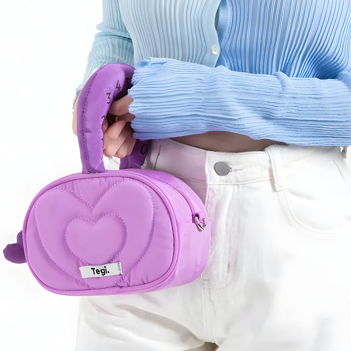 Weirdcore Heart Puffer Handbag - Vedlit