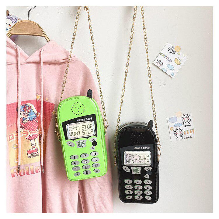 Weirdcore Retro Mobile Phone Shaped Handbag - Vedlit