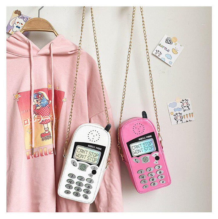 Weirdcore Retro Mobile Phone Shaped Handbag - Vedlit