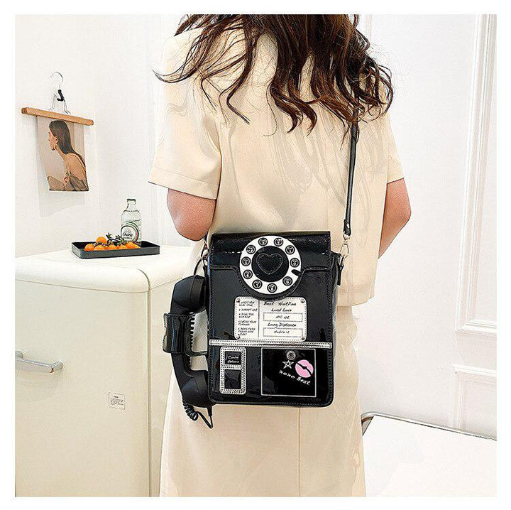 Weirdcore Retro Phone Shaped Crossbody Bag - Vedlit