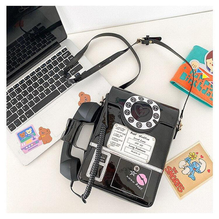 Weirdcore Retro Phone Shaped Crossbody Bag - Vedlit