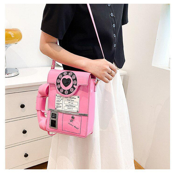 Weirdcore Retro Phone Shaped Crossbody Bag - Vedlit