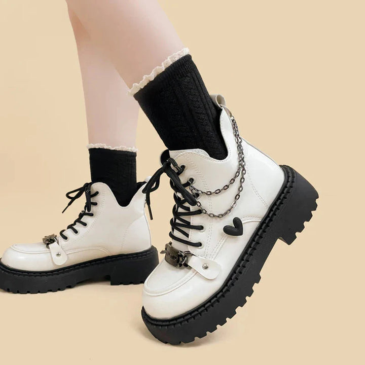 White Platform Boots - Vedlit