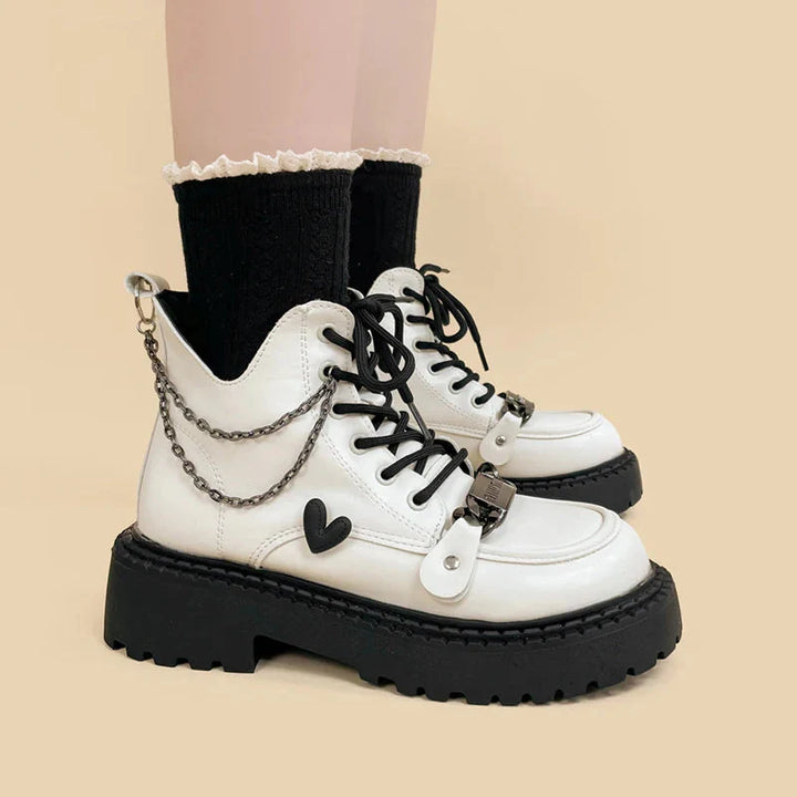 White Platform Boots - Vedlit