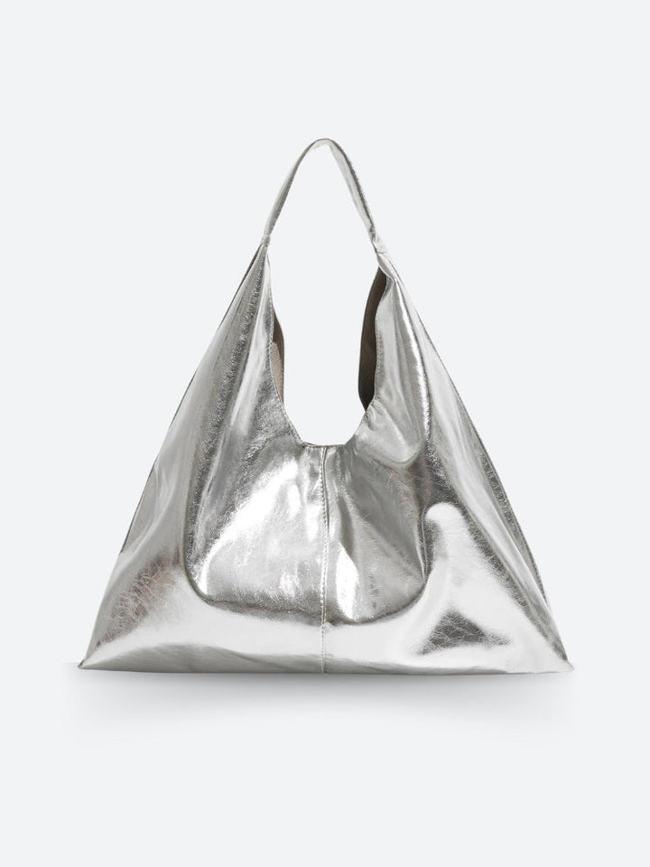 Y2K Faux Patent Leather Hobo Bag - Vedlit