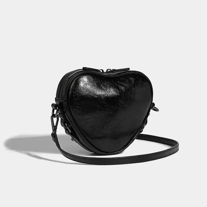 Y2K Grunge Belted Heart Shaped Bag - Vedlit