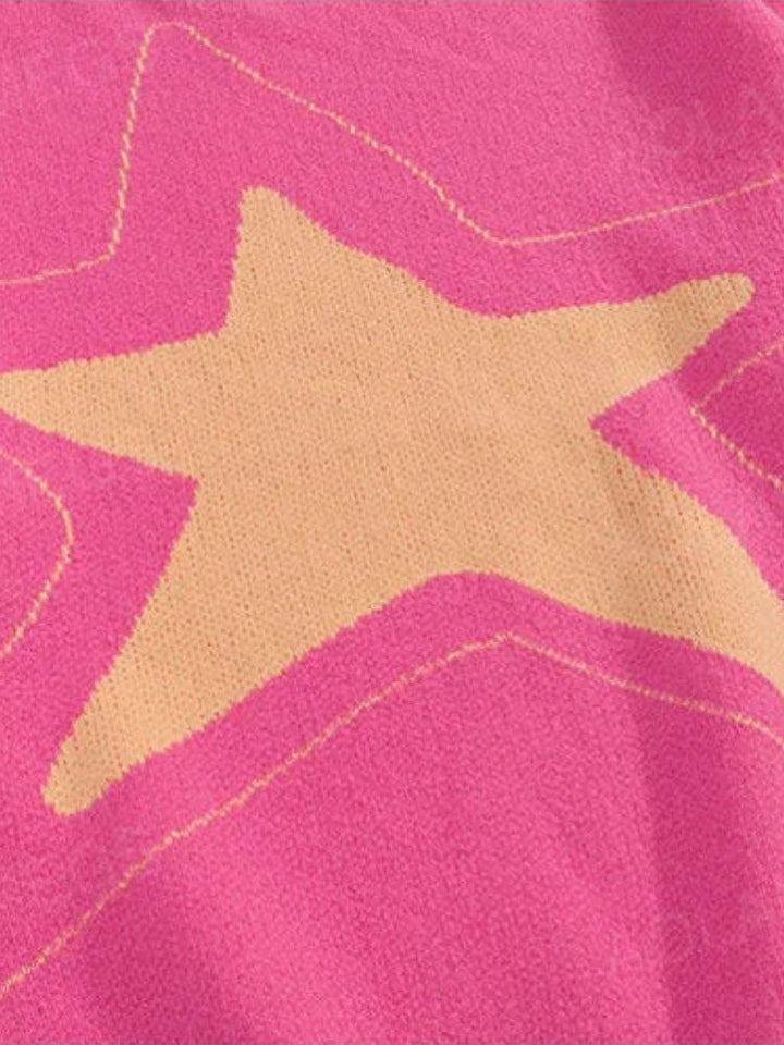 Y2K Star Distressed Sweater - Vedlit