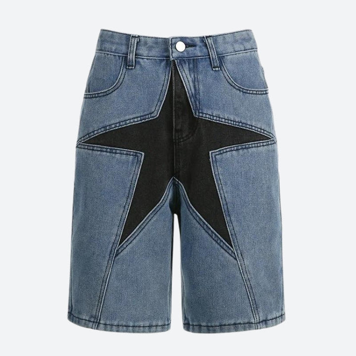 Y2K Star Jean Shorts - Vedlit