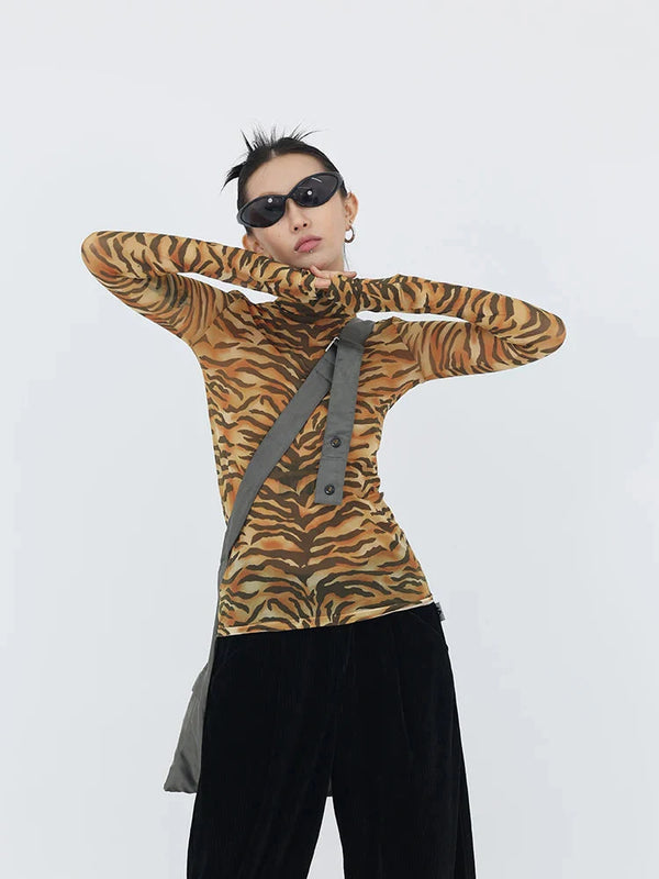 Y2K Tiger Mesh Top - Vedlit