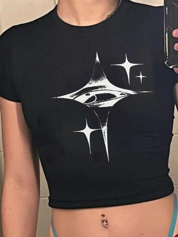 Y2K Twinkle Star Tee - Vedlit