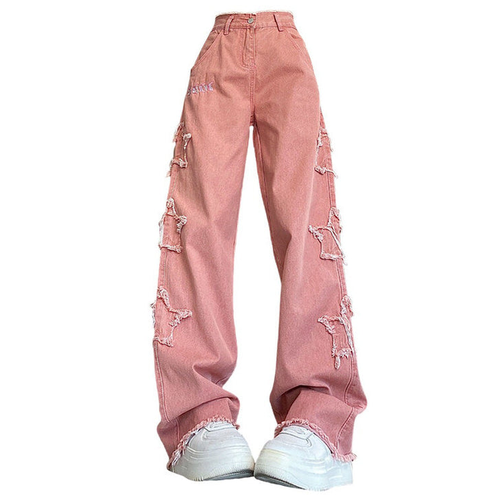 Y2K Pink Star Jeans - Vedlit