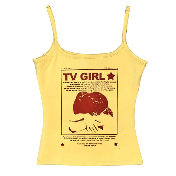 TV Girl Y2K Aesthetic Tank Top - Vedlit