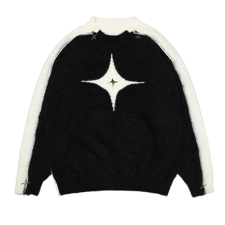 White Star Open-Shoulder Sweater - Vedlit