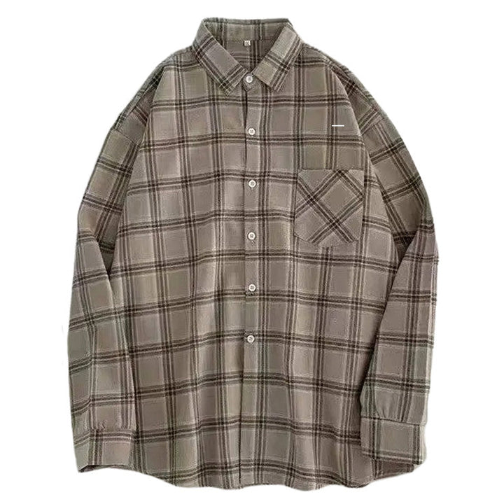 Casual Friday Aesthetic Plaid Shirt - Vedlit