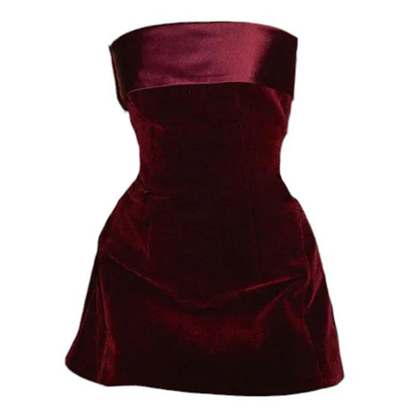 Rich Girl Velvet Mini Dress - Vedlit