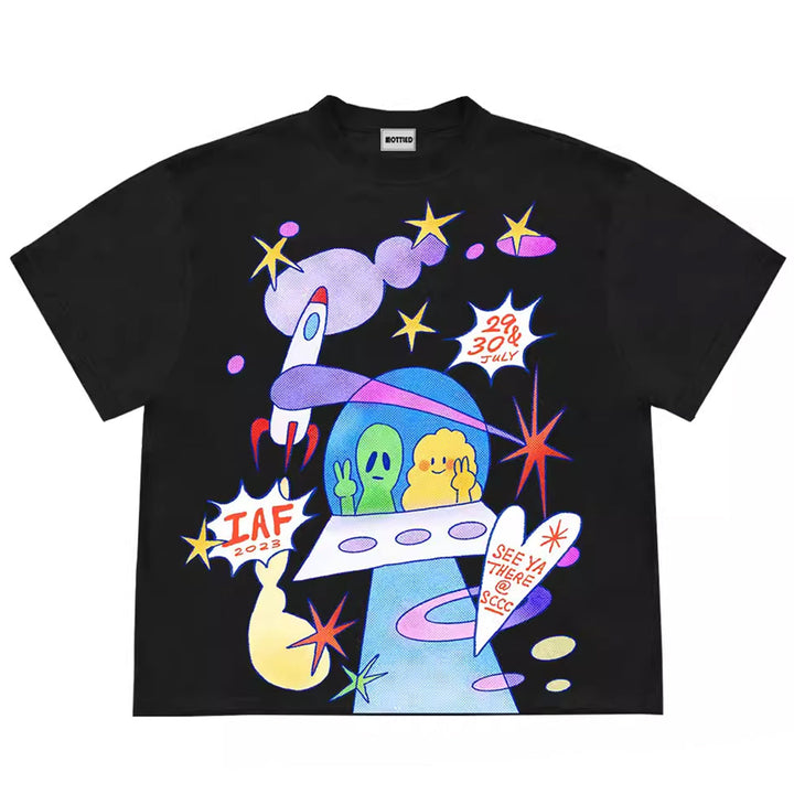 Alien Aesthetic Graphic T-Shirt - Vedlit