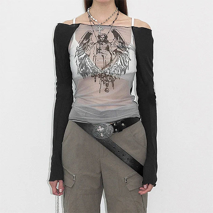 Angel Wings Long Sleeve Top - Vedlit