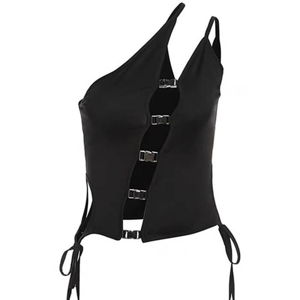 Dark Enigma Asymmetrical Split Top - Vedlit