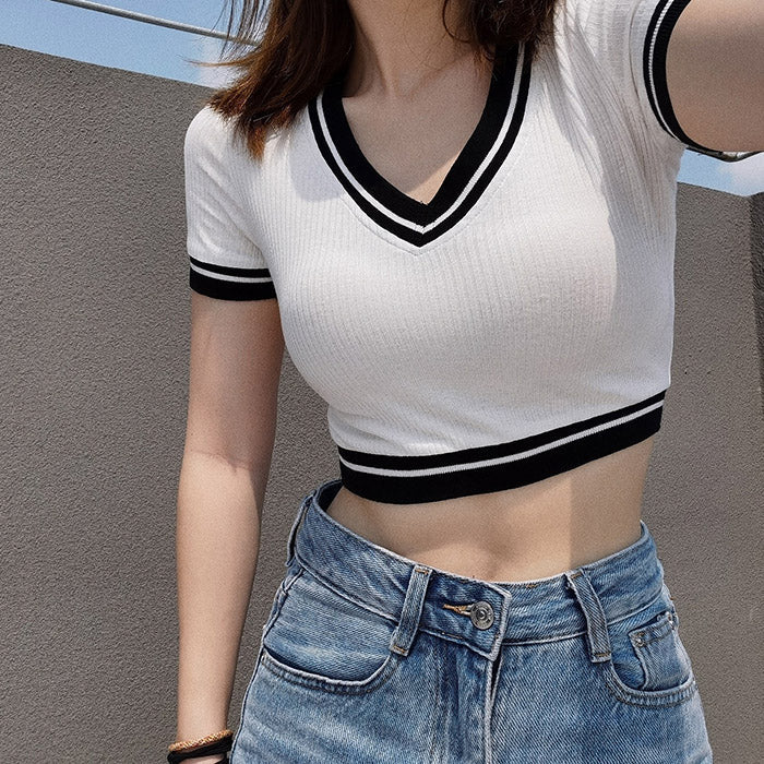 High School Crush Ribbed Top - Vedlit