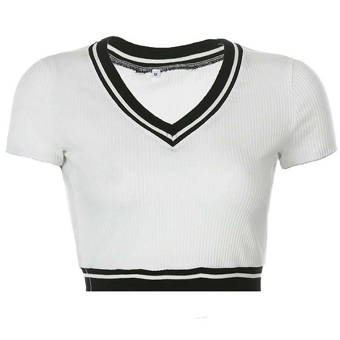 High School Crush Ribbed Top - Vedlit