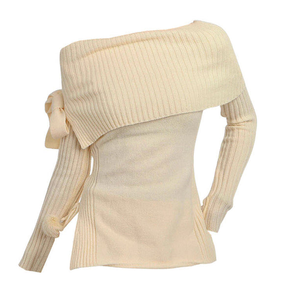 Balletcore Of Shoulder Sweater - Vedlit