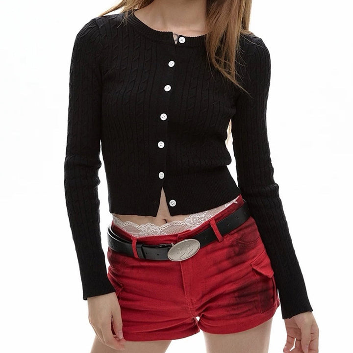 Basic Things Ribbed Long Sleeve Top - Vedlit
