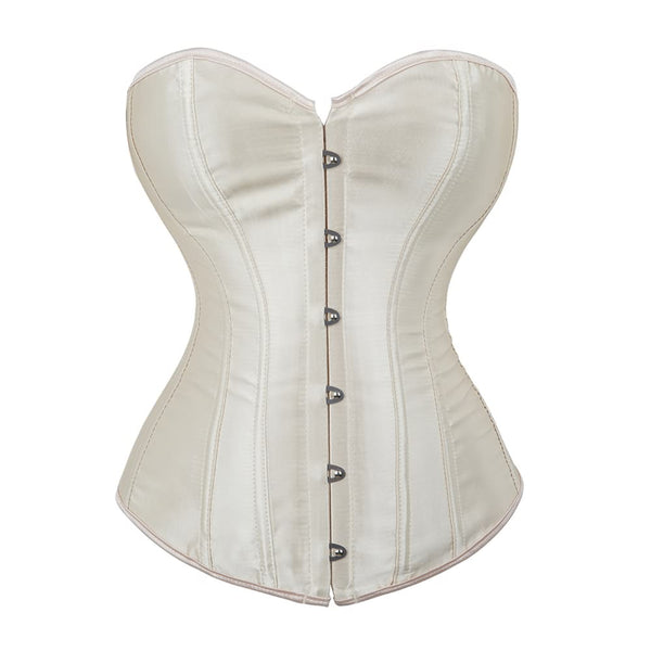 Beige Gothic Hourglass Overbust Corset - Vedlit