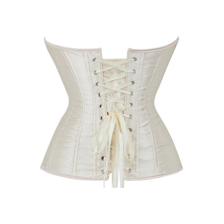 Beige Gothic Hourglass Overbust Corset - Vedlit