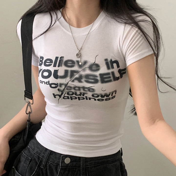 “Believe in Yourself” Graphic Fitted Tee - Vedlit