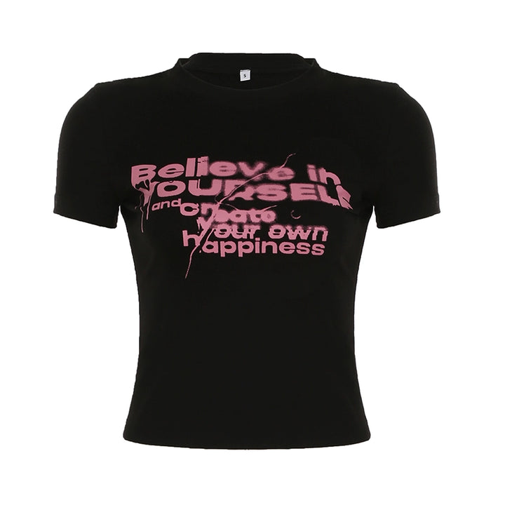 “Believe in Yourself” Graphic Fitted Tee - Vedlit
