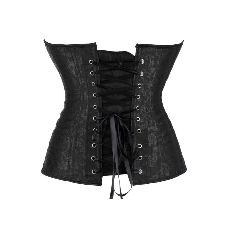 Black Victorian Gothic Hourglass Overbust Corset - Vedlit