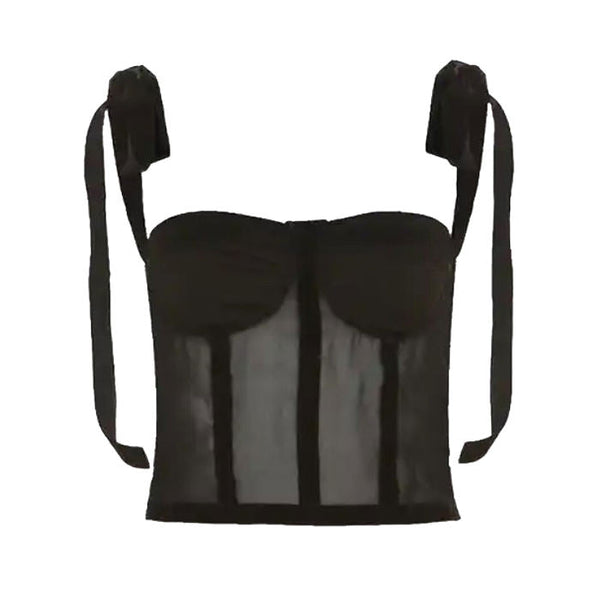 French Girl Bow Corset Top - Vedlit