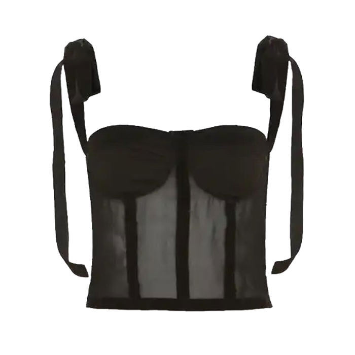 French Girl Bow Corset Top - Vedlit