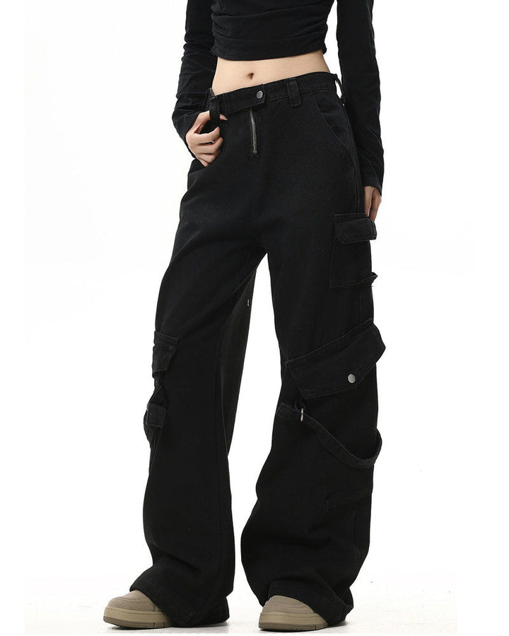 Hashtag Drama Black Cargo Jeans - Vedlit