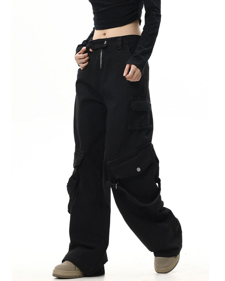Hashtag Drama Black Cargo Jeans - Vedlit