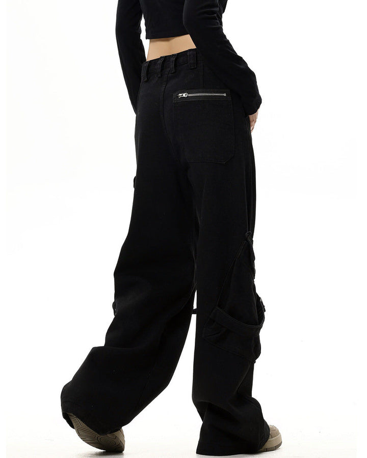 Hashtag Drama Black Cargo Jeans - Vedlit