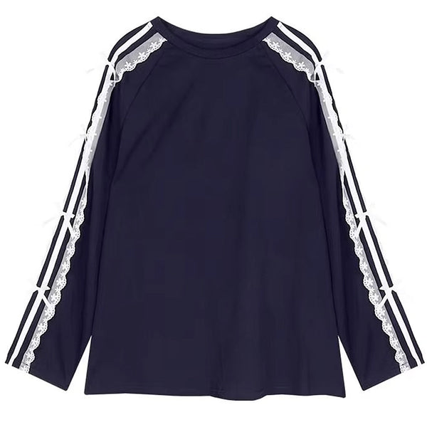 Blokette Side Stripe Lace Long Sleeve - Vedlit