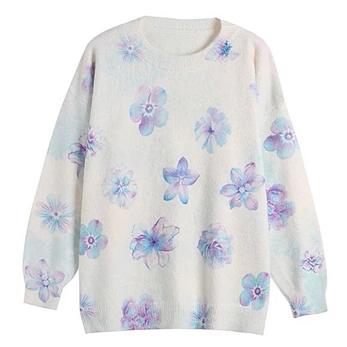 Dreamy Blossom Knit Pullover - Vedlit