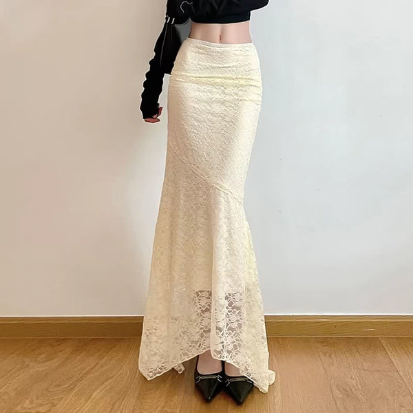 Boho Lace Mermaid Maxi Skirt - Vedlit