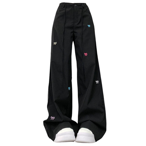 Coquette Aesthetic Bow Pants - Vedlit