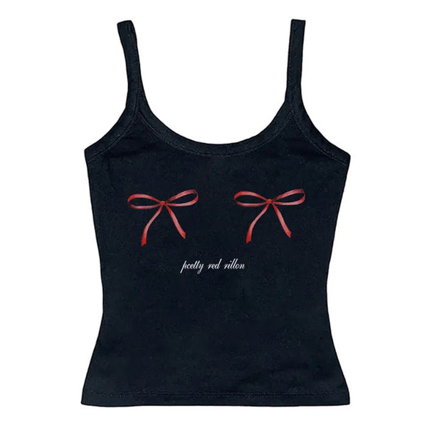 Y2K Bows Skinny Tank Top - Vedlit