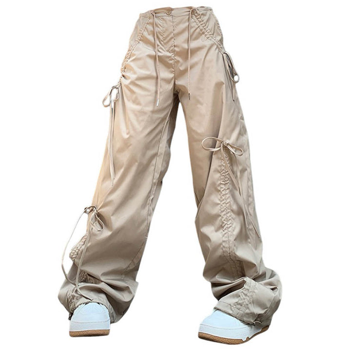 Soft Girl Bows Wide-Leg Cargo Pants - Vedlit
