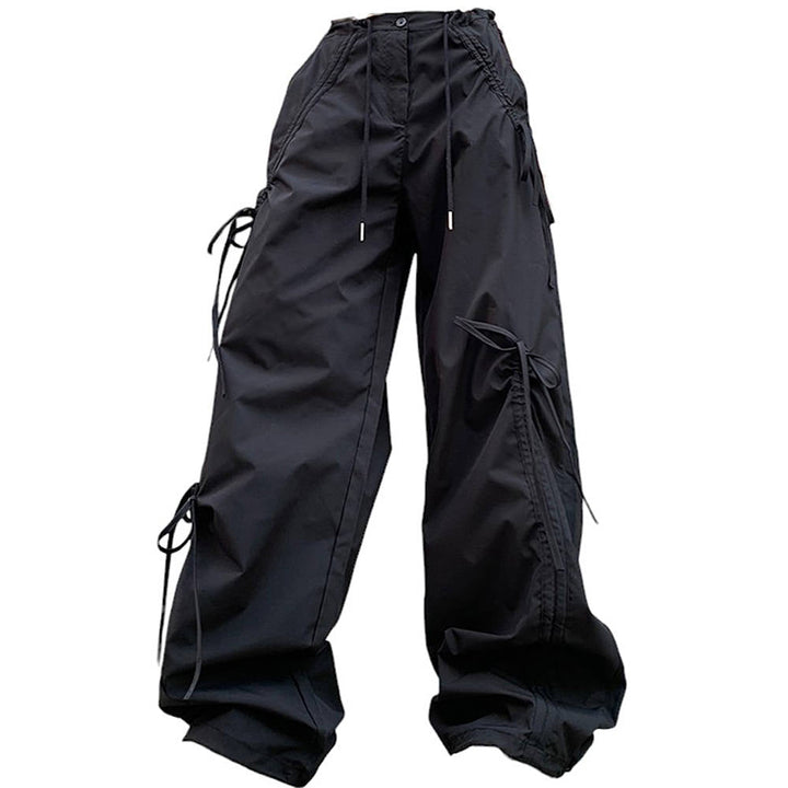 Soft Girl Bows Wide-Leg Cargo Pants - Vedlit