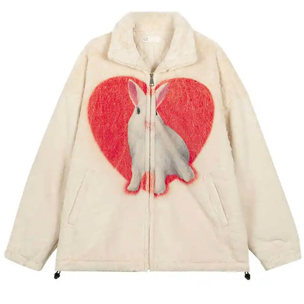 Bunny & Heart Fleece Jacket - Vedlit